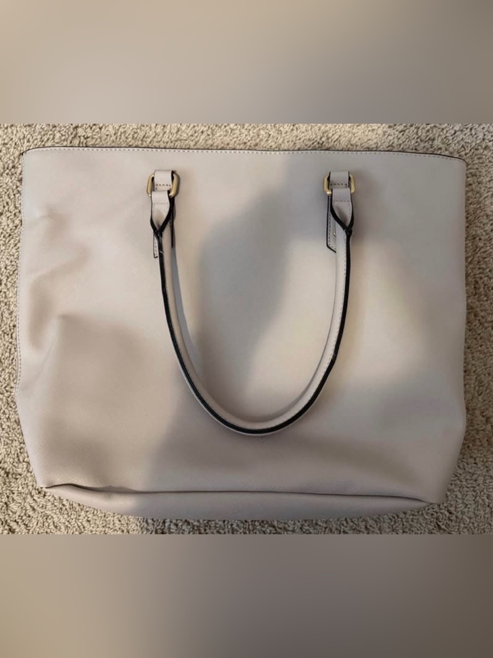 Call It Spring Cream Tote with Black-Trim Top Handles